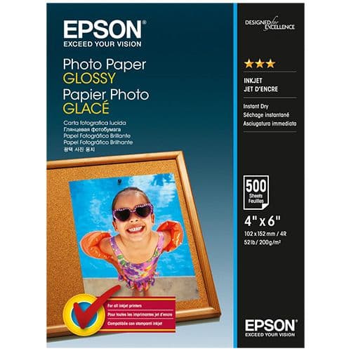 Papir Epson Glossy Photo Paper, 200g, 10x15cm, 500 listov
