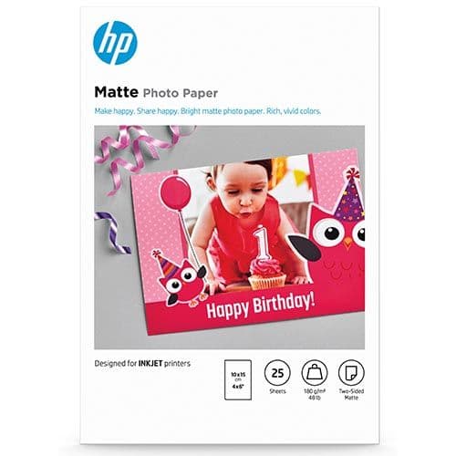 Papir HP Matte Photo, 180g, 10x15cm, 25 listov