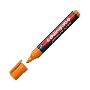Edding marker permanentni E-300, okrogla konica, oranžen | MEGAtoner.si
