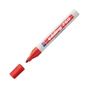 Edding marker z lakom E-750, 2-4mm, rdeč | MEGAtoner.si