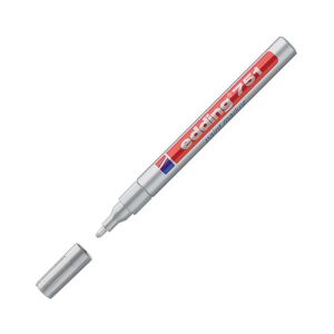 Edding marker z lakom E-751, 1-2mm, srebrn | MEGAtoner.si