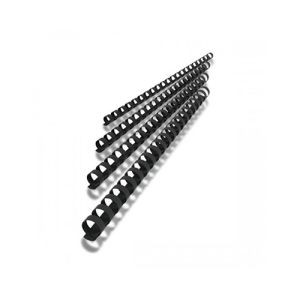 KLIPKO spirale PVC 6mm, črne (100 kos) | MEGAtoner.si