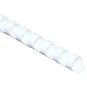 KLIPKO spirale PVC 6mm, bele (100 kos) | MEGAtoner.si