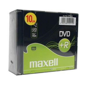 Maxell DVD+R 4,7GB 16X, 10 kosov v 5mm škatlicah, zeleni | MEGAtoner.si