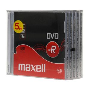 Maxell DVD-R 4,7GB 16X, 10mm škatlice (5 kosov) | MEGAtoner.si