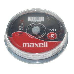 Maxell DVD-R 4,7GB 16X, 10 na osi, rdeči | MEGAtoner.si