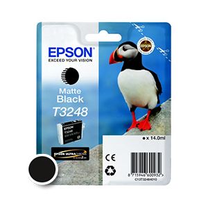 Kartuša Epson T3248 (C13T32484010), 14ml (original, mat črna) | MEGAtoner.si