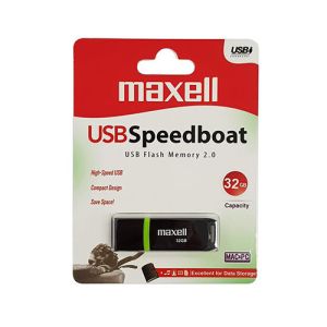 USB ključek Maxell Speedboat, 32GB, USB 2.0 (črn) | MEGAtoner.si