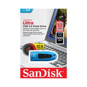 USB ključek Sandisk Ultra, 32GB, USB 3.0, 100/NP (moder) | MEGAtoner.si