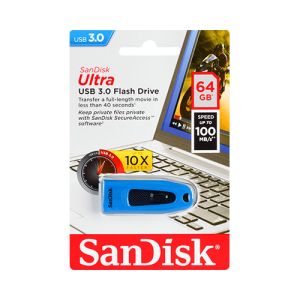 USB ključek Sandisk Ultra, 64GB, USB 3.0, 100/NP (moder) | MEGAtoner.si