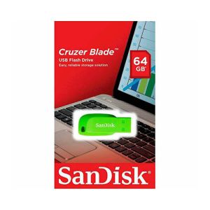 USB ključek Sandisk Cruzer Blade, 64GB, USB 2.0 (zelen) | MEGAtoner.si