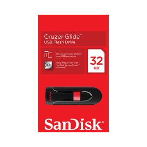 USB ključek Sandisk Cruzer Glide, 32GB, USB 2.0 (črn/rdeč) | MEGAtoner.si