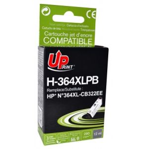 UPrint kartuša HP št. 364XL (CB322EE), 12ml (kompatibilna, foto črna, nivo črnila) | MEGAtoner.si