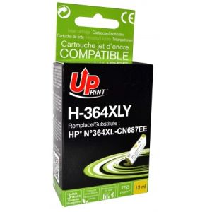 UPrint kartuša HP št. 364XL (CB325EE), 12ml (kompatibilna, rumena, nivo črnila) | MEGAtoner.si