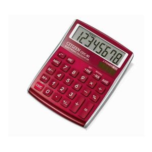 Kalkulator Citizen CDC80RDWB, 8m, rdeč | MEGAtoner.si