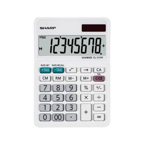 Kalkulator Sharp EL310W namizni, 8m, bel hi-gloss | MEGAtoner.si