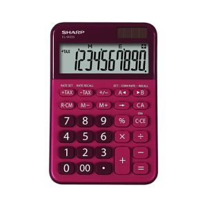 Kalkulator Sharp ELM335BRD namizni, 10m, rdeč | MEGAtoner.si