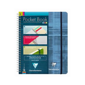 Spiralni blok Clairfontain Pocket Book A5+ - črte | MEGAtoner.si