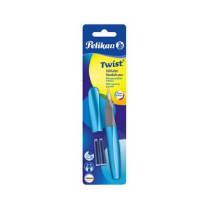 Pelikan nalivno pero Twist + 2 črnilna vložka, Frosted Blue | MEGAtoner.si