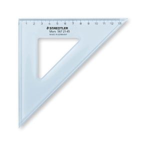 Staedtler trikotnik 21cm, 45°/45°, prozorno moder | MEGAtoner.si