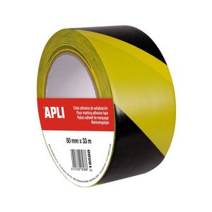 APLI trak za označevanje tal, rumeno-črn, 50mmx33m | MEGAtoner.si