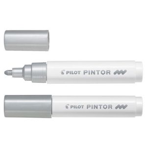 Pilot marker Pintor MEDIUM, metalic srebrn SW-PT-M-SI (6 kos) | MEGAtoner.si