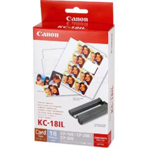 Papir Canon KC18IL, kartice 54x86 mm, 18 listov papirja (8 nalepk vsak) + kartuša | MEGAtoner.si