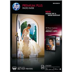 Papir HP Premium Plus Glossy Photo, 300g, A4, 20 listov | MEGAtoner.si