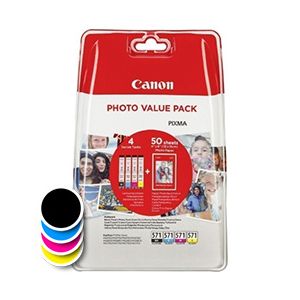 Komplet kartuš Canon CLI-571 Photo Value Pack (original, komplet) | MEGAtoner.si