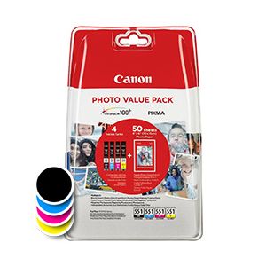 Komplet kartuš Canon CLI-551 Photo Value Pack (original, komplet) | MEGAtoner.si