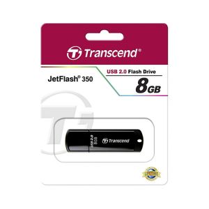 USB ključek Transcend JetFlash 350, 8GB, USB 2.0, 13/4 (črn) | MEGAtoner.si
