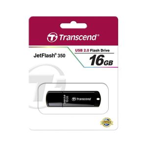 USB ključek Transcend JetFlash 350, 16GB, USB 2.0, 13/4 (črn) | MEGAtoner.si