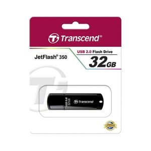 USB ključek Transcend JetFlash 350, 32GB, USB 2.0, 16/6 (črn) | MEGAtoner.si