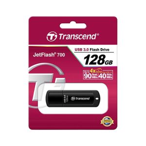 USB ključek Transcend JetFlash 700, 128GB, USB 3.0, 90/40 (črn) | MEGAtoner.si