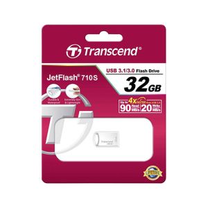USB ključek Transcend JetFlash 710S, 32GB, USB 3.1, 90/20 (srebrn) | MEGAtoner.si