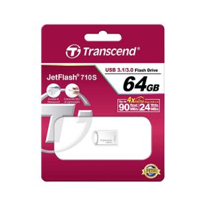 USB ključek Transcend JetFlash 710S, 64GB, USB 3.1, 90/24 (srebrn) | MEGAtoner.si