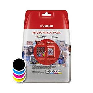Komplet kartuš Canon CLI-551XL Photo Value Pack (original, komplet) | MEGAtoner.si