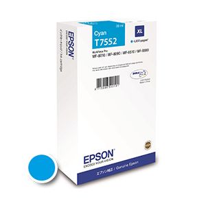 Kartuša Epson T7552 XL (C13T755240, Cy), 4.000 strani (original, modra) | MEGAtoner.si
