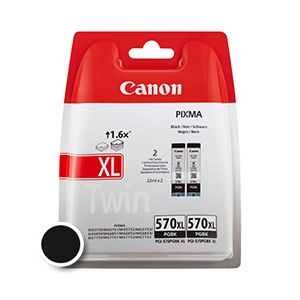 Kartuša Canon PGI-570XL PGBK Twin pack (dvojno pakiranje), 2x 22ml (original, črna) | MEGAtoner.si