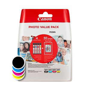 Komplet kartuš Canon CLI-581 Photo Value Pack (2106C005AA) (original, komplet) | MEGAtoner.si