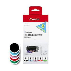 Komplet kartuš Canon CLI-8 BK/PC/PM/R/G Multipack (0620B027AA) (original, komplet) | MEGAtoner.si