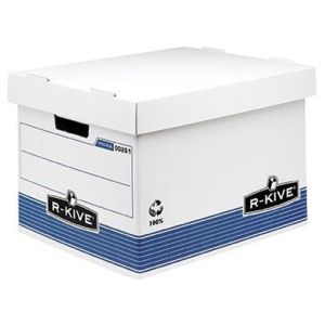 Fellowes arhivska škatla, 380x287x430mm, belo-modra (1 kos) | MEGAtoner.si