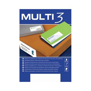 MULTI3 bele nalepke 70x35mm, 24/stran, 100 listov | MEGAtoner.si