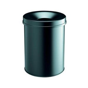 Durable koš za smeti kovinski (3305), črn | MEGAtoner.si