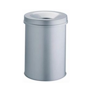 Durable koš za smeti kovinski (3305), srebrn | MEGAtoner.si